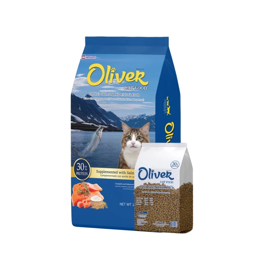 Oliver Cat โอลิเวอร์ อาหารแมวเม็ด ควบคุมความเค็ม ยกกระสอบ 15KG